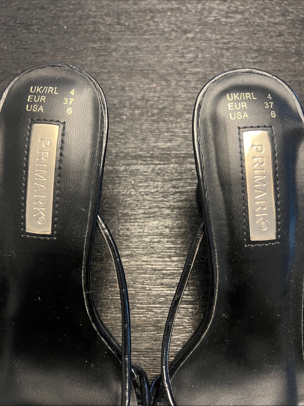 Primark Black Croc-Effect Knotted Strappy Heeled Slides - Picture 2 of 6